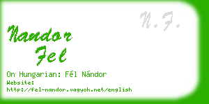 nandor fel business card