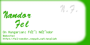 nandor fel business card